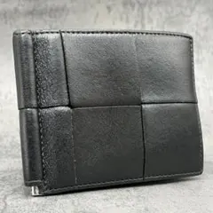 美品 RFID ボッテガヴェネタ カセット 2つ折り財布 マネークリップ 黒のサムネイル