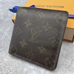 LOUIS VUITTON ルイヴィトン　折り財布　モノグラム　茶糸　ブラウン