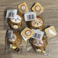 ちいかわ　たぬきだもんくじ　マスコット　4点セット