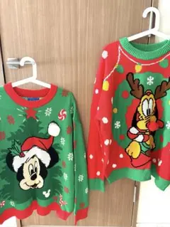 【美品•未着用】東京ディズニーリゾート クリスマスニット　２枚セット　ニットのサムネイル