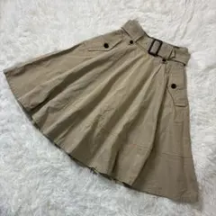 美品✨バーバリーブラックレーベル ベージュ スカート ベルト付 サイズ36