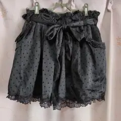 新品タグ付き　TRALALA　おリボンベルト　ドット　キュロットのサムネイル