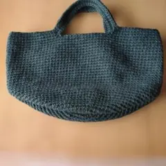 ダークグリーン ハンドメイドトートバッグ