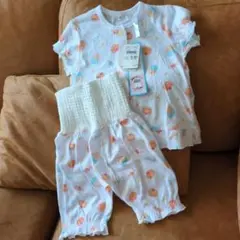 新品未使用)腹巻付き！ベビーパジャマ90cm/綿100%/定価2178円