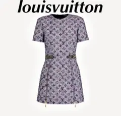 ゆ*】様 LOUIS VUITTON 半袖 膝丈 Aライン花柄 ワンピース グレ ワンピース レディース 40代 きれいめ 膝丈ワンピース 春夏 半袖 上品