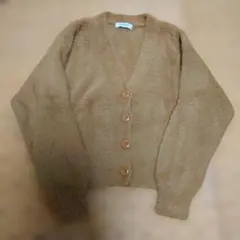 美品チャオパニック シャギーニットカーディガン　ベージュ