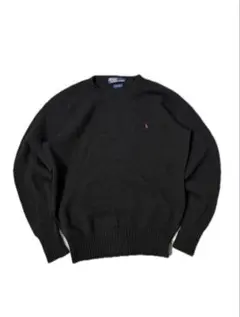 90s Polo Ralph Lauren ニットセーター　クルーネック　黒