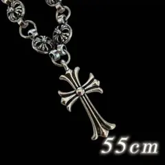ネックレス　十字架 シルバー 55cm クロス　ペンダント　アクセサリー　人気