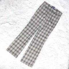 ✨極美品 バーバリー パンツ ノバチェック ウール ホースロゴ 刺繍 38 M