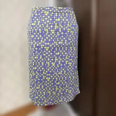 indio タイトスカート パープル イエロー チェック柄 Y2Kのサムネイル