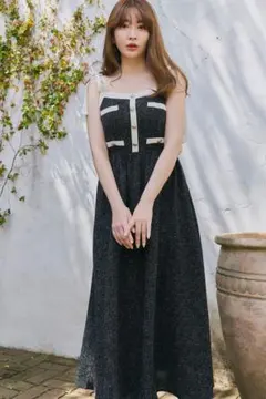Her lip to Verona Tweed Long Dress - メルカリ