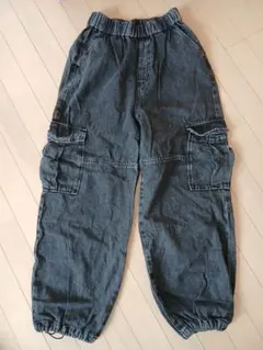 人気　WEGO 　カーゴパンツ 　メンズ　M　 ブラック デニム 春　秋　冬