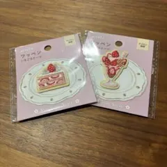 いちごスイーツ　ワッペン　春　ショートケーキ　パフェ　アイロン接着