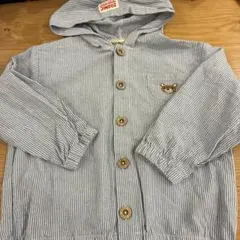パーカー　110cm 羽織り　男の子　アウター　長袖　ボーダー　くま