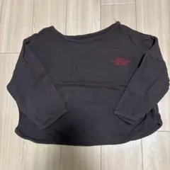 韓国こども服　MINIROBE ブラウン長袖Tシャツ
