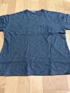 GU ポケット付き Tシャツ ネイビー XL