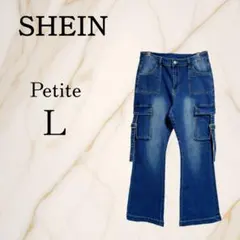 シーイン Petite L サイドポケット付きカーゴパンツ 低身長向け Y2K