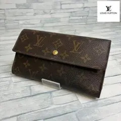 極美品　60 ルイヴィトン モノグラム 三つ折り財布　長財布　hu4