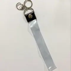 銀テープ　テープホルダー　黒　大　y2k キーホルダー ストラップ