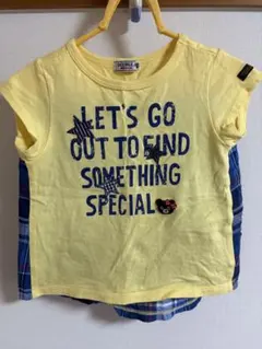 DOUBLE.B メッセージTシャツ 100