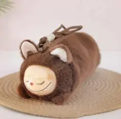 ラブブ ペンケース ポーチ 筆箱 ブラウン