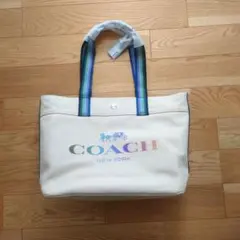 COACH トートバッグ ベージュ/マルチカラー