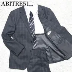 美品　ABITRE51 スーツ グレー ウィンドウチェック 170B メンズのサムネイル