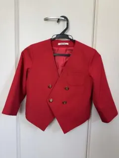 JAKUETSU レッド ダブルブレストジャケット 120 幼稚園　ジャクエツ