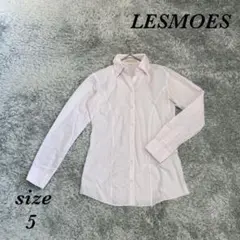 LESMOES (5) 長袖 フォーマル ブラウス ストライプ 就職活動