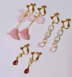 イヤリングまとめ売り　ピンク