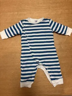 プチバトー　ロンパース　ボーダー　6m/67cm