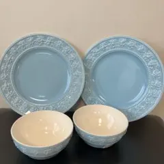 未使用ウェッジウッドFestivity Blue 大皿プレート27ボウル セット
