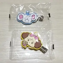 mikko ラバーヘアピン 2個セット スフレ　チュウ