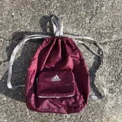 【ヴィンテージ】 00's old adidas ナップサック 赤 y2K 古着