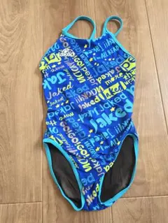 Jaked スポーツ用水着 青/黄色 文字プリント