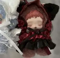 【新品】スカルパンダ POPMART 黒猫　猫耳セット 着せ替え　ぬいぐるみ服