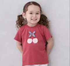 新品プティマイン【接触冷感】さくらんぼ　赤 半袖　90cm