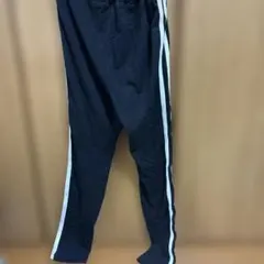 黒 Mサイズ ロングスパッツ サイドストライプ