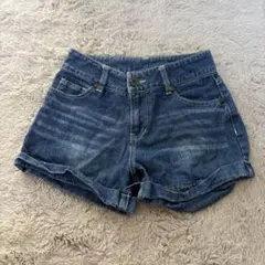 デニムショートパンツ ダークブルー