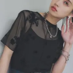 HARE 2WAYフラワーフロッキーＵネックＴ　連休セール