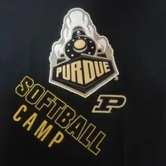 US古着 パデュー大学 ソフトボール キャンプ カレッジTシャツ 黒 L