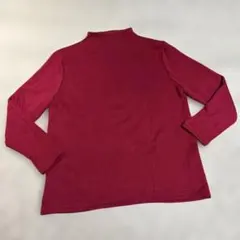 裏起毛　長袖トップス　M-Lサイズ　 ハイネック　濃いピンク　暖かい