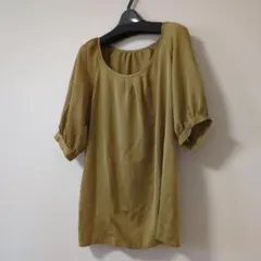 美品【23区】オリーブグリーン 五分袖チュニックМサイズのサムネイル