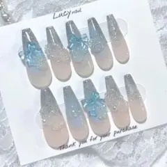 オーダー専用】ネイルチップ ちゅるん 透明感 夏 韓国 ワンホン うる