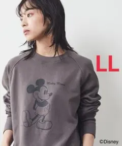 ミッキー トレーナー LL グレー Disney