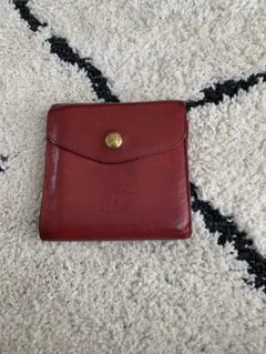 イルビゾンテ　レザー 二つ折り財布 赤