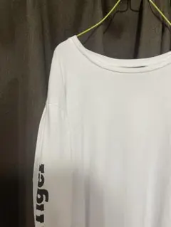 オニツカタイガー Onitsuka Tiger ロンT カットソー　無地　白　L