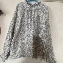 アプレレクール　花柄フリル襟長袖ブラウス 130