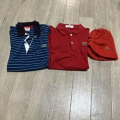 LACOSTE ポロシャツ・ニット帽セット