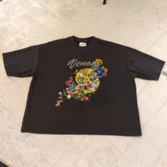 Venom ブラック トラ刺繍 Tシャツ L